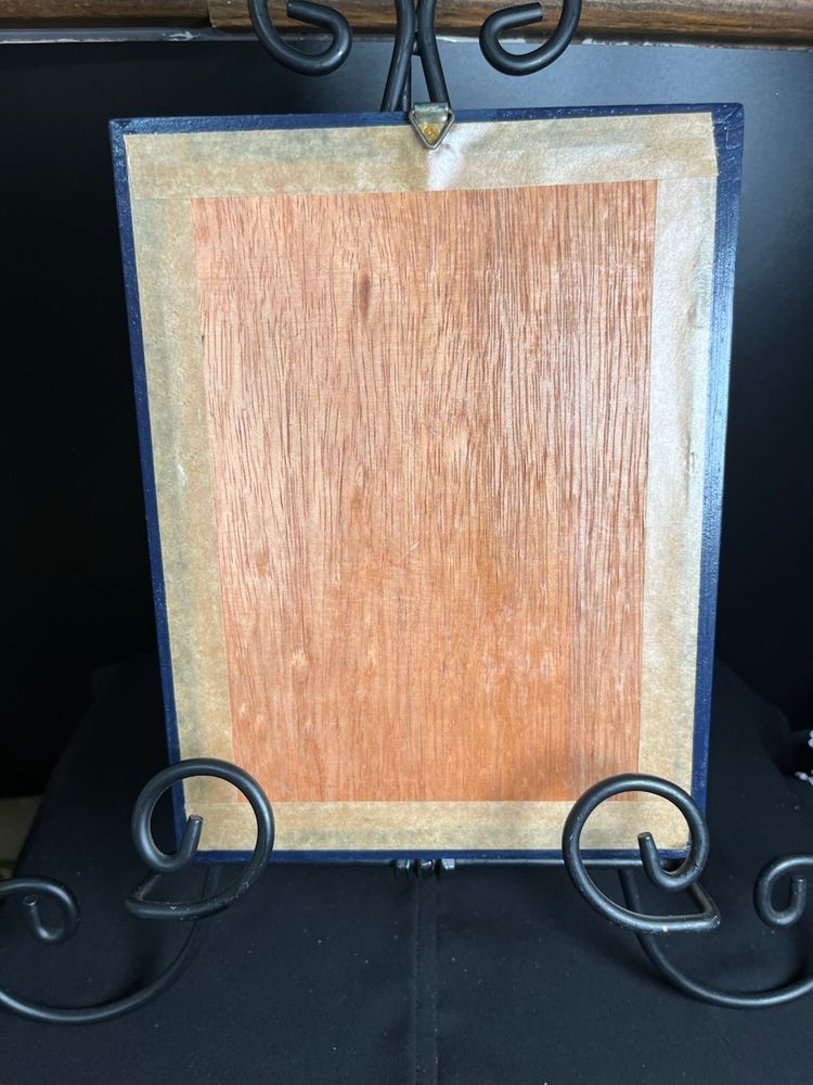 Framed Denim Fabric w/ "Do You See What I See" Snowmen & Night Sky-Beautifully Accented-Lot60
