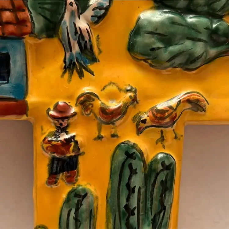 Mexican Bright Colored Cross.