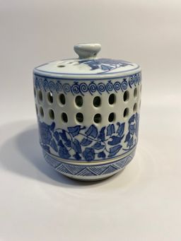 Ceramic Luminary Ginger Jar Candle Holder 6”