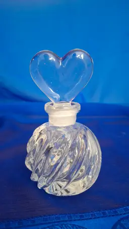 Vintage Heart-Stopper Crystal Perfume Bottle