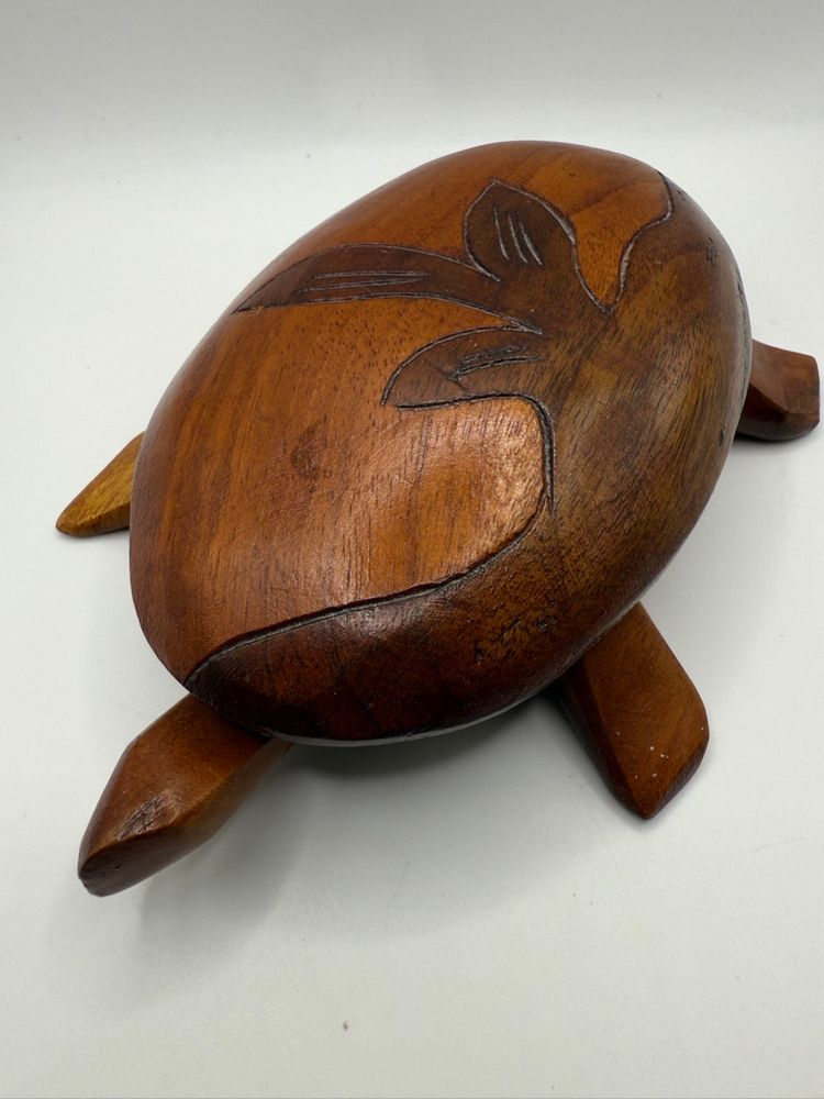 Wooden Turtle Trinket Box
