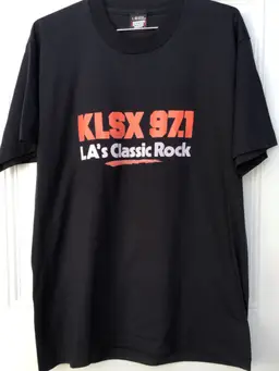 Vintage 80s KLSX 97.1 LA’s Classic Rock, Radio, Logo, Graphic, Shirt