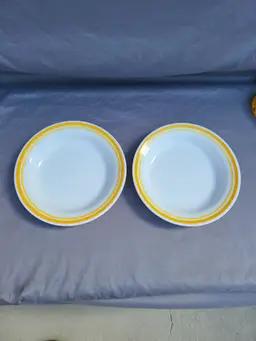 Corelle By Corning ' Citrus' Rim Soup Bowl Lot Of 2 Preowned