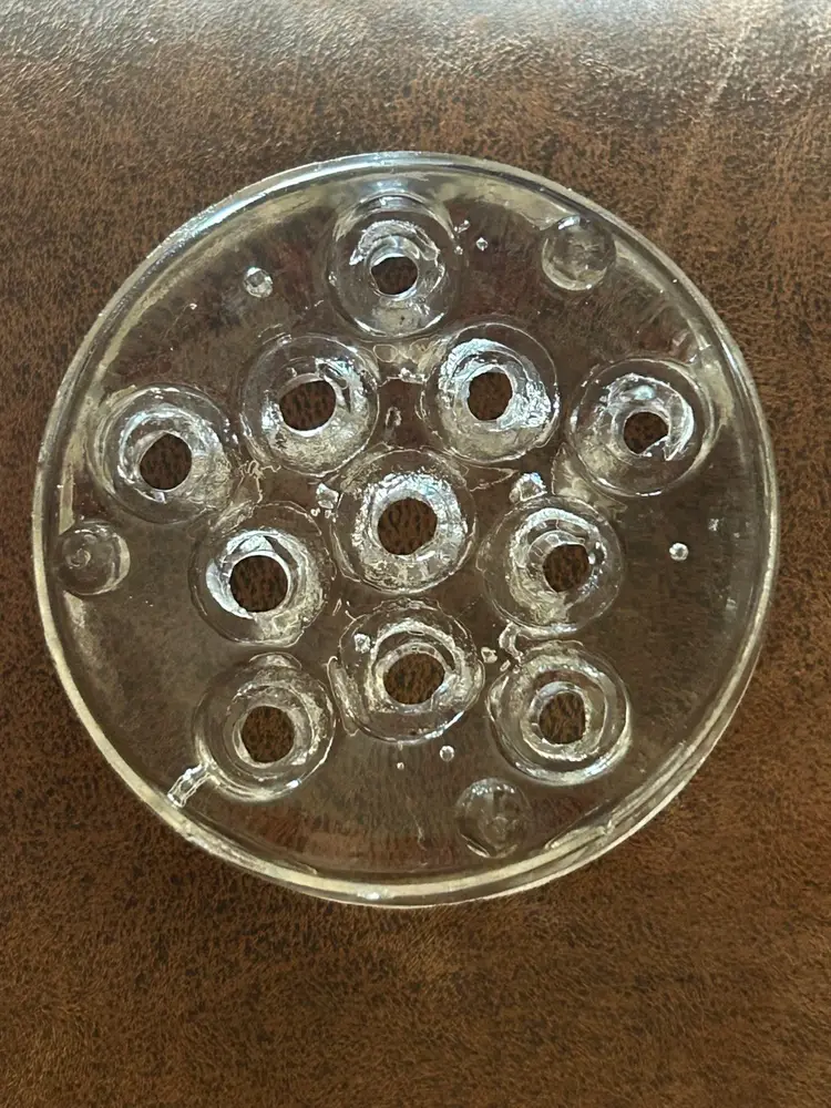 2 Clear Glass 3” Flower Frogs