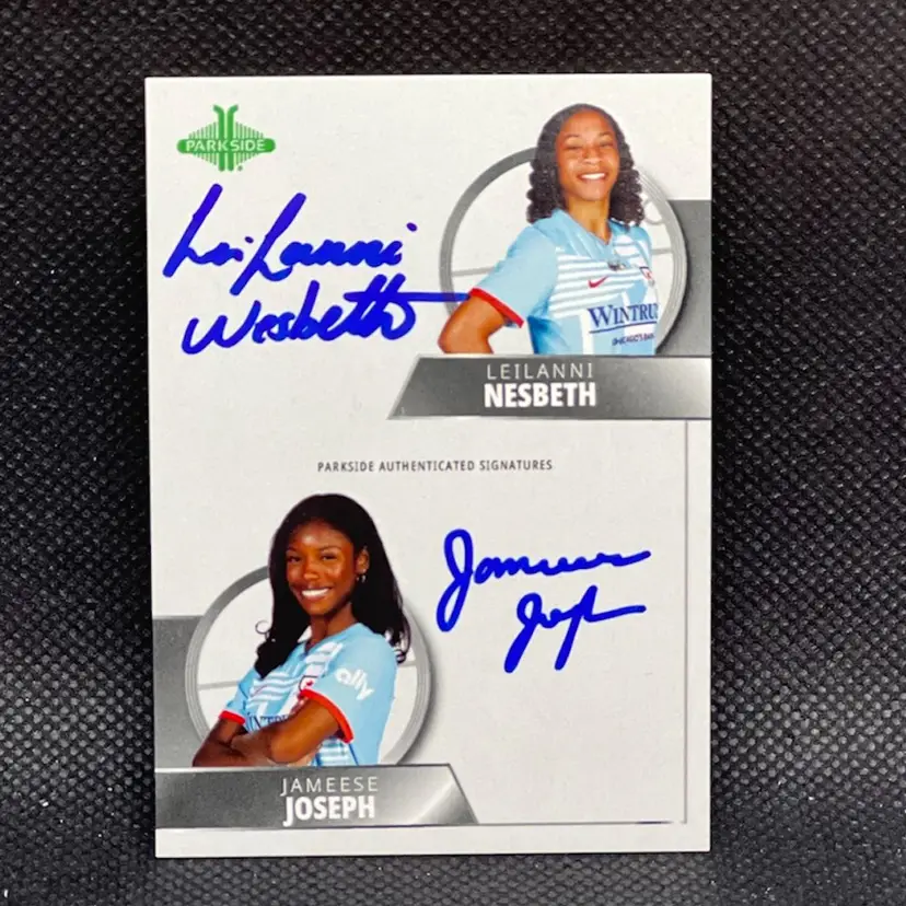 Leilanni Nesbeth Jameese Joseph 2024 Parkside NWSL Vol 2 Signature Series Autograph Dual /120 Chicago Red Stars Soccer Card