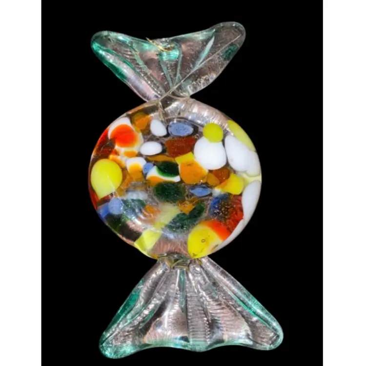 #03- Just In XL 1980/90s Art Glass Hand Blown Candy 3.25" X 1.5"