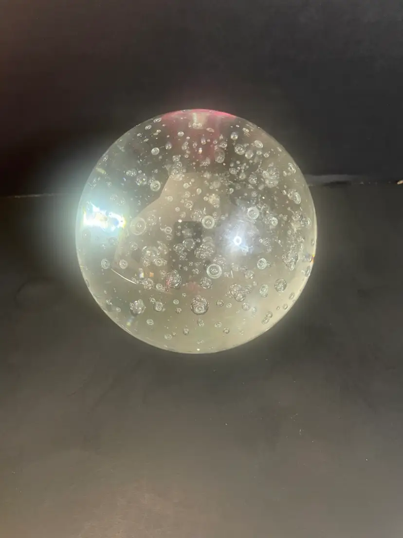 Large Clear Bubble Paperweight
