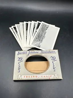 1922 Bardell Fototone Miniatures 15Views Fresno Calif Postcard Set