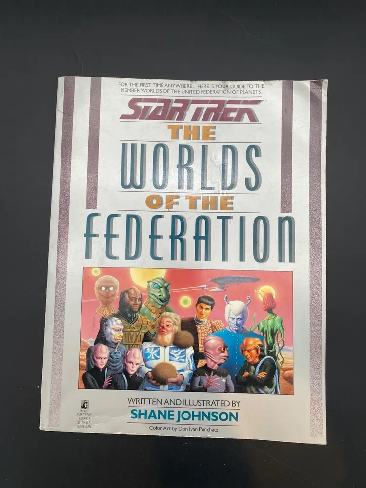 Star Trek: The Worlds of the Federation Paperback Book - 1989 Pocket Books
