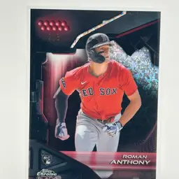 Roman Anthony 2026 Topps Chrome Black Red Mini Diamonds /5 Boston Red Sox