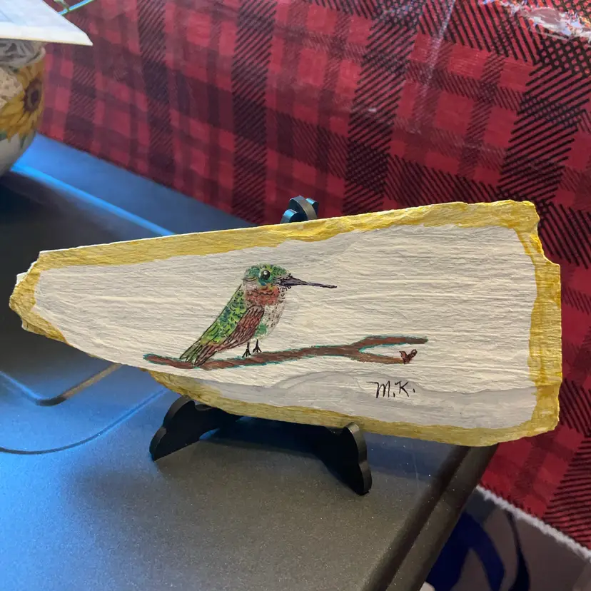 Hummingbird On Slate
