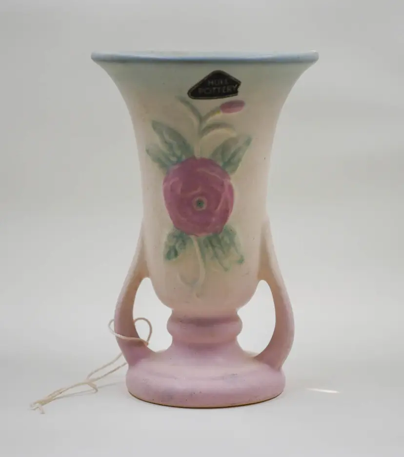 Hull Pottery Wildflower Vase, Pink & Blue