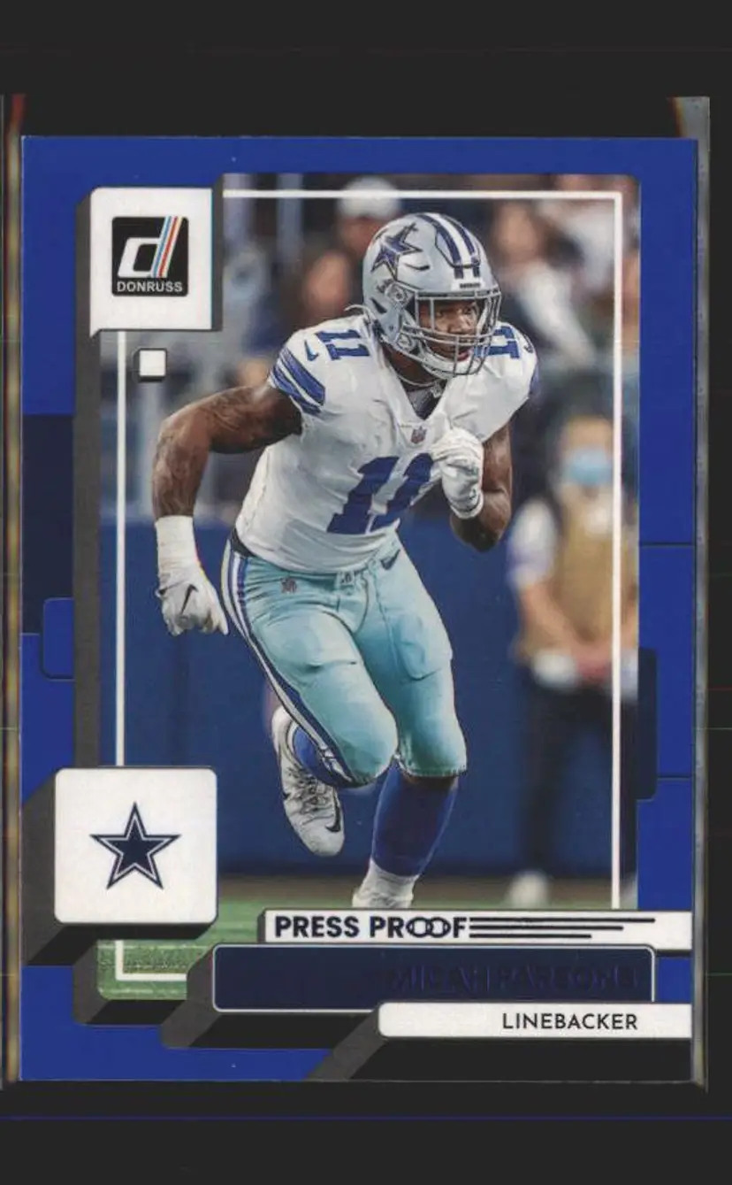 2022 Donruss #157 Micah Parsons Blue Press Proof - (139) - Dallas Cowboys