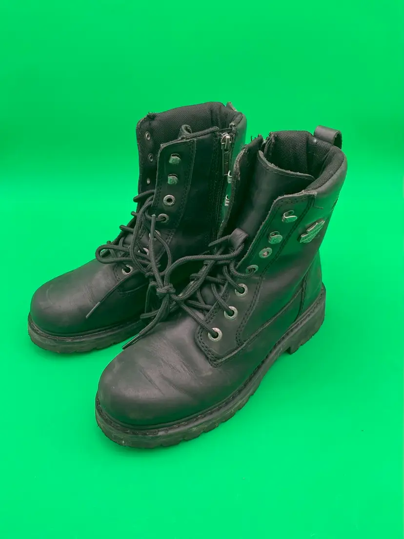 Harley-Davidson Women's Size 8.5M Black Leather Riding Ankle Boots