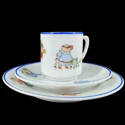 Vintage Porcelain German Child’s Set Cup Plate AS IS