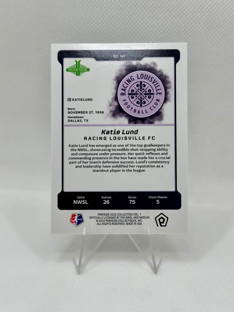 Katie Lund /5 Project Purple Racing Louisville 2025 NWSL Parkside