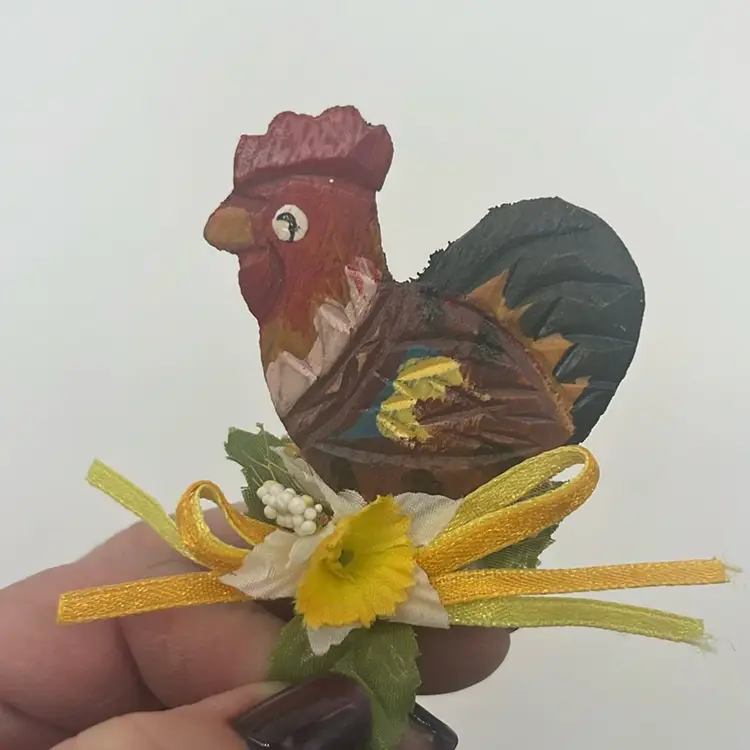 Wooden Rooster Craft Piece 2”