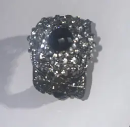 Vintage metal bracelet with stones, Victorian style