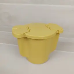 Vintage Tupperware Gold Double Flip Top Sugar Bowl Container 577-9