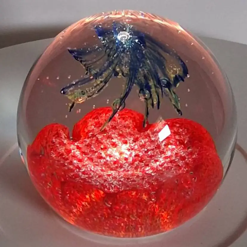 Vintage Caithness Glass Scotland HIGHLAND DANCE Paperweight, w/Orig Box