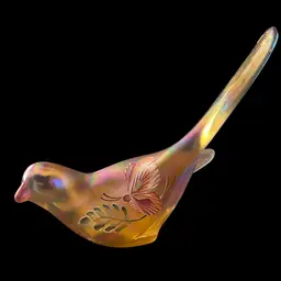 Fenton Matte Iridescent Bird Of Happiness Hand Painted Butterfly 6”x 5”x 2.5”