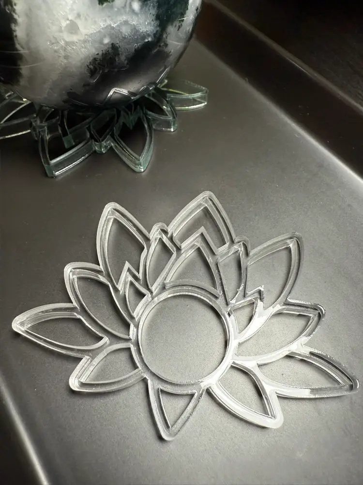 Lotus Crystal Sphere Holder