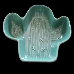 Desert Cactus Chip Bowl Plate Large Treasure Craft USA 12" Vintage