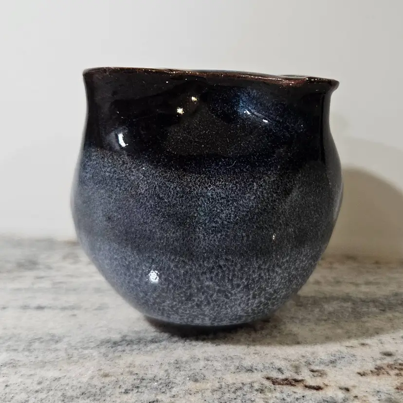 Studio Pottery Mini Bud Vase Toothpick Matchstick Holder, Signed