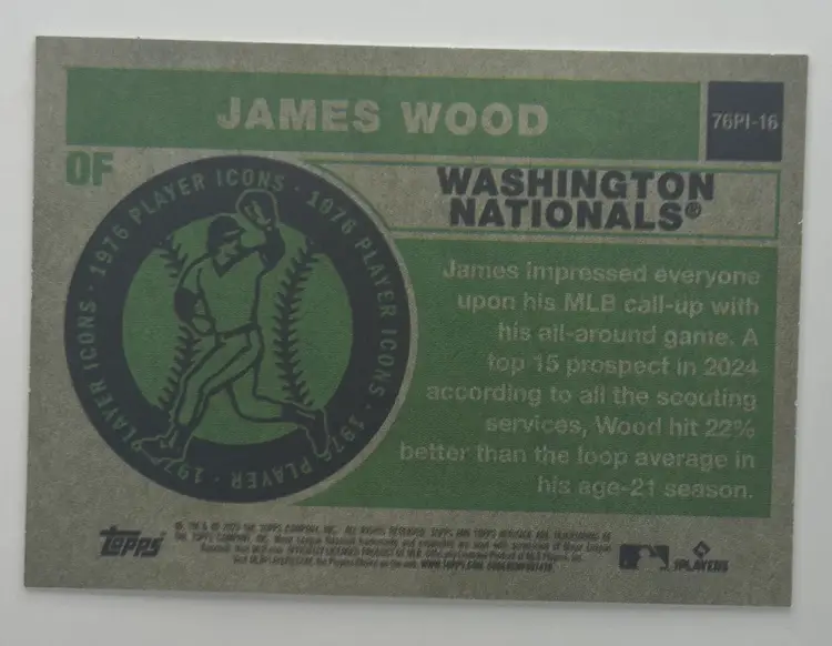 James Wood Topps Heritage RC Washington Nationals