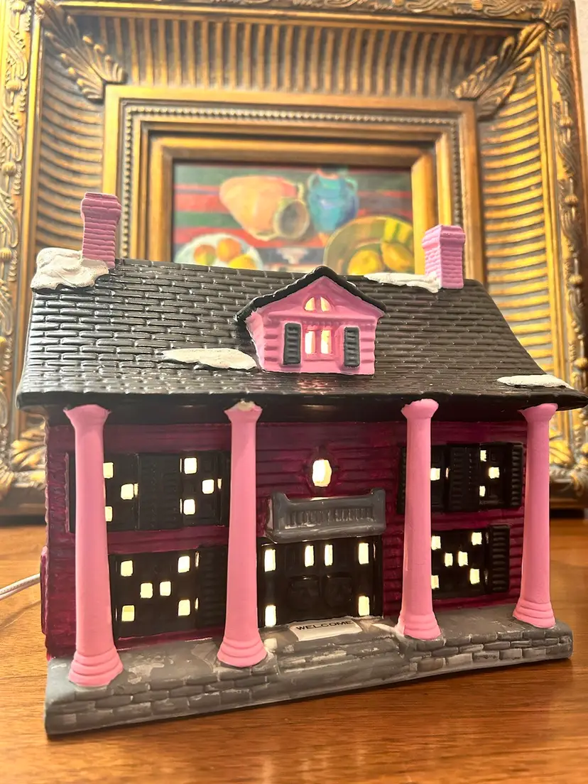 Gothic Plantation Halloween Village Ceramic House