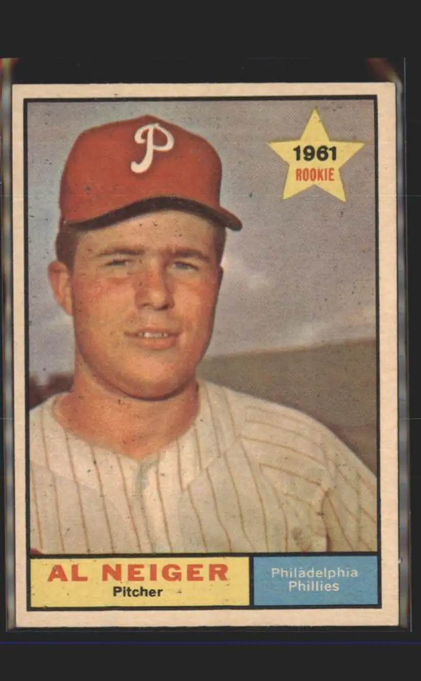 1961 Topps #202 Al Neiger - (137) - Philadelphia Phillies