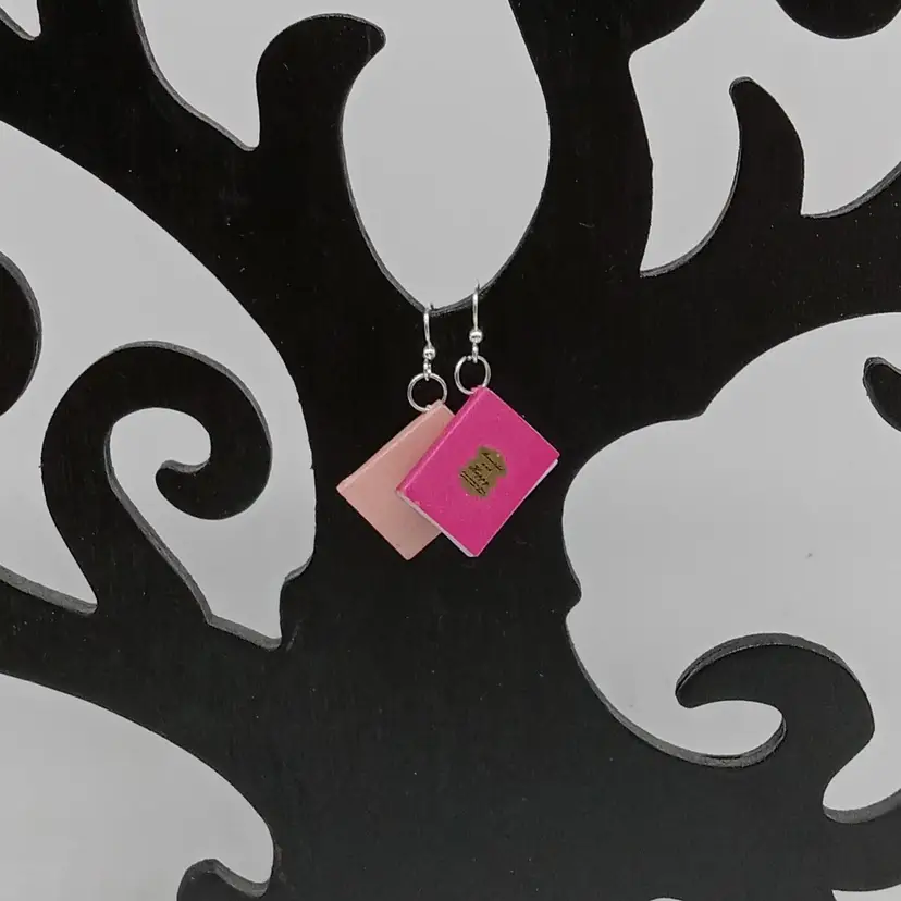 Book Dangle Earrings