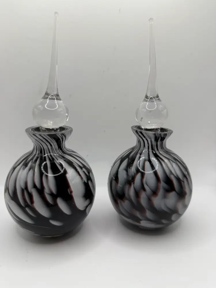 Glass Perfume Bottles W/ Glass Stoppers