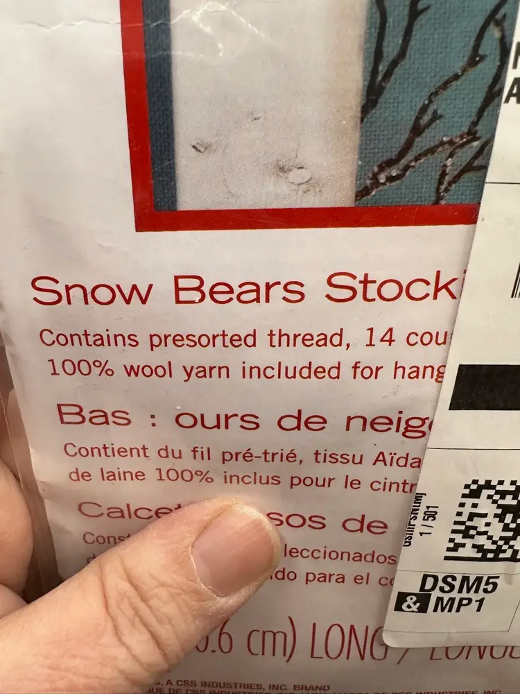 DIMENSIONS Counted Cross Stitch (2013)

“SNOW BEARS STOCKING” #70-08902