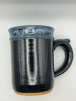 13-Large Art Pottery Mug Drip Glazed 6” (15oz) Signed