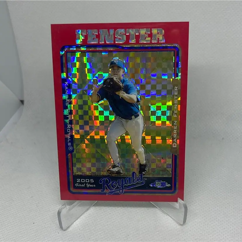 2005 Topps Chrome Red Darren Fenster Xfractor 17/25 Kansas City Royals