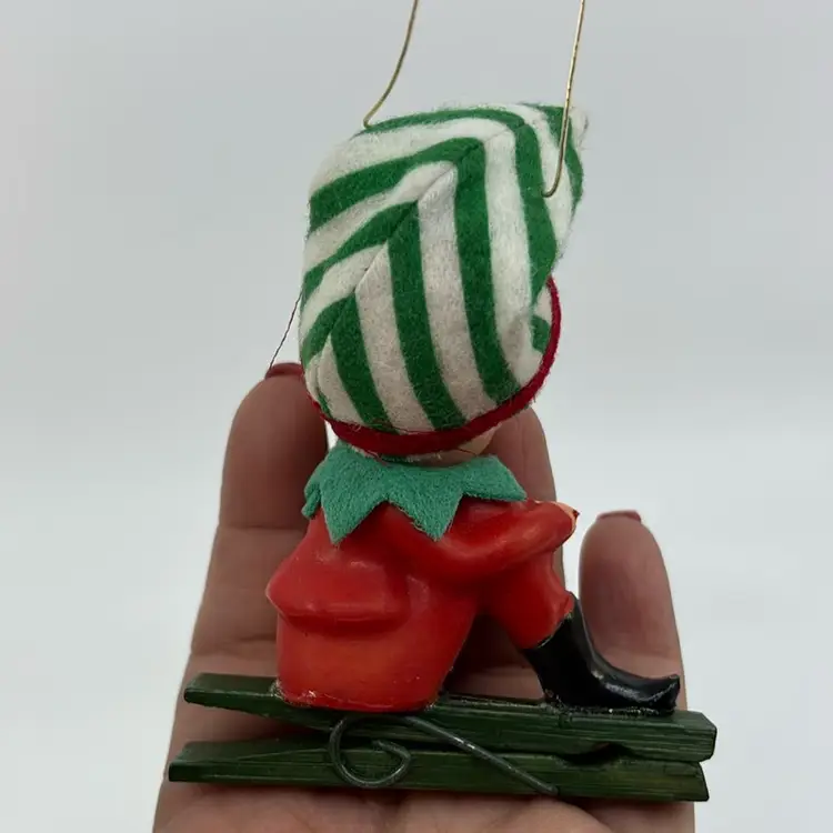 Christmas Plastic Pixie Clothespin Ornament