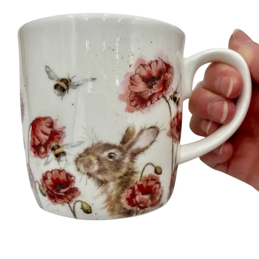 Royal Worcester Wrendale Design Large Mug, "Let It Bee" Bunny, Bee A17