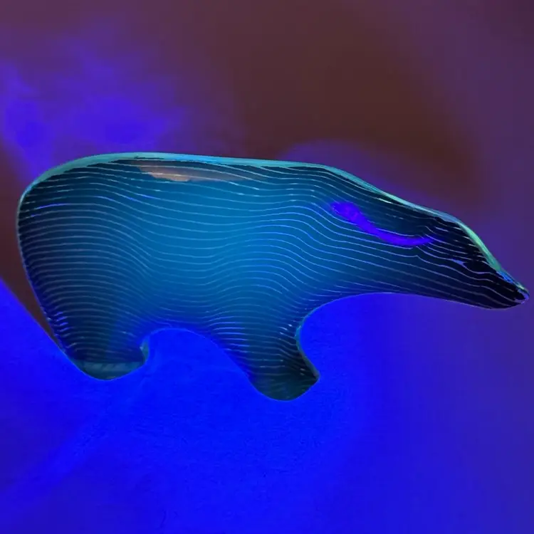 Abraham Palatnik Polar Bear Optic Lucite Sculptural Figurine