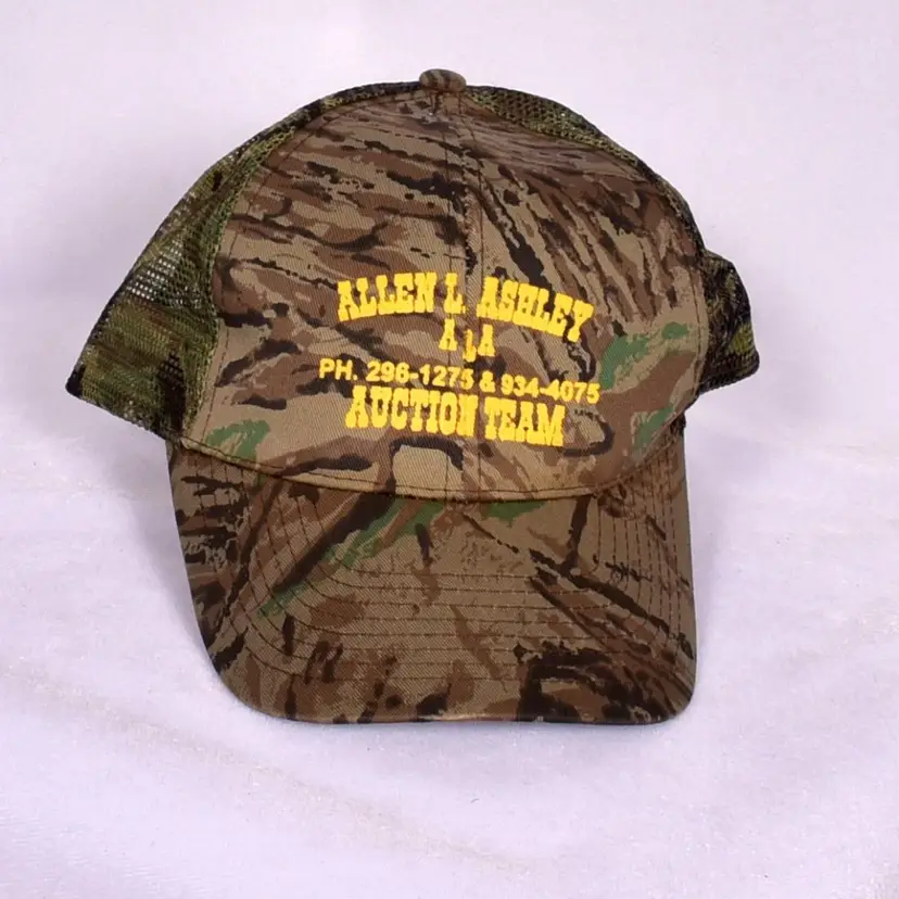 Allen L Ashley Auction Team Baseball Mesh Back Camo