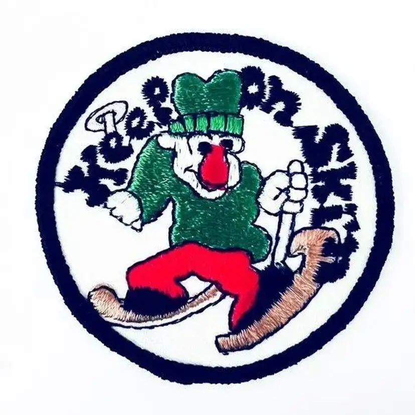 Vintage Keep on Ski'n Skier Embroidered Souvenir Skiing Patch