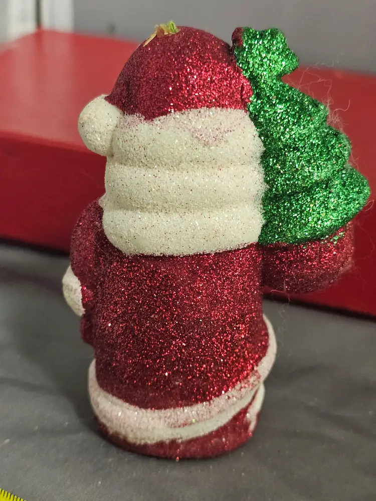 Santa Claus Glitter Silky Christmas Figurine