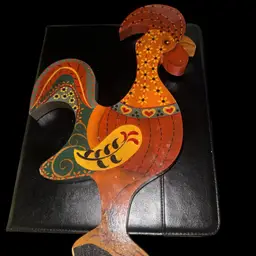 Vintage Handpainted Wooden Rooster
