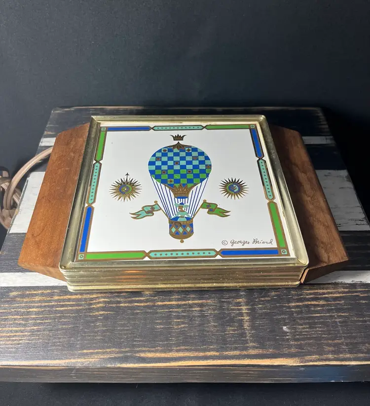 VTG Georges Briard Hot Butler Warmer With Air Balloon