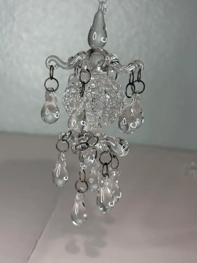 Crystal Cascades" Miniature Glass Pendant Vintage Ornament Or Pendant