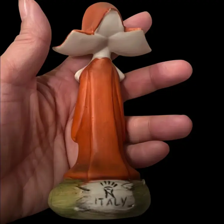 Pair Of Vintage Capodimonte Figurines- Nun And Monk