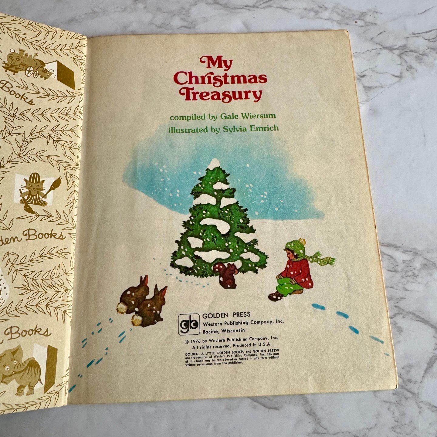 Set of 4 Vintage Children's Christmas Golden Books Rudolph Night