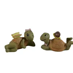 Vintage Ardco 3” Lounging Turtles Girl has a Butterfly