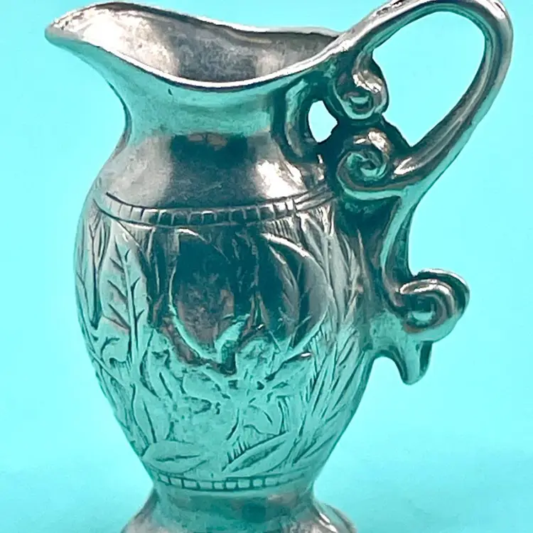 Vintage Large Fine Detail Ornate Pitcher Jug Charm Pendant - Unusual Rare