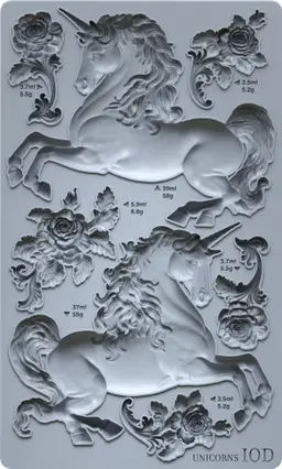 IOD Unicorns Decor Mould - 6x10